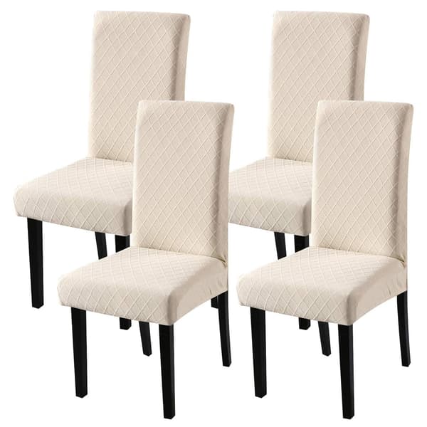 4-pack jacquard stolsöverdrag-beige-45cm*45cm