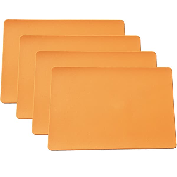 4 st läderunderlägg - orange (rektangulära) 45*30cm, 2mm tjocka