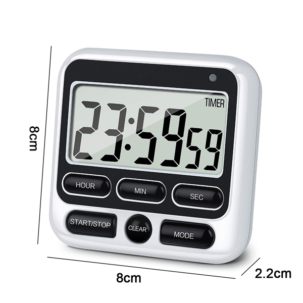 Køkken Timer Vækkeur Timer - Sort