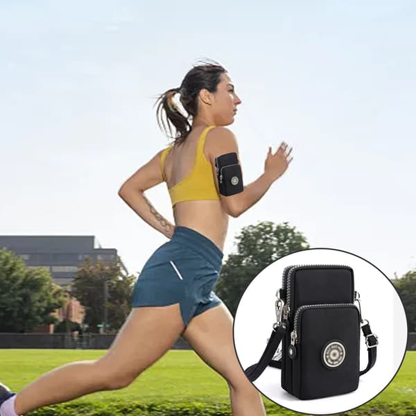 Crossbody telefonväska - Svart