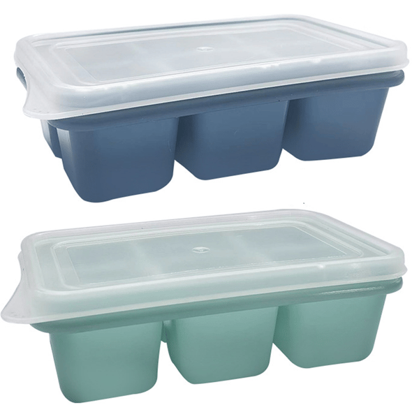 2-pack isformar - mjuk botten grön + blå