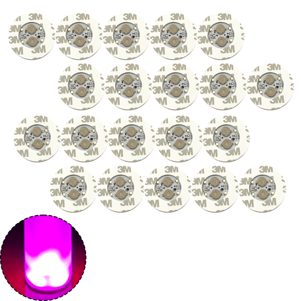 20 kpl LED-valokuppitarrat - vaaleanpunainen valo