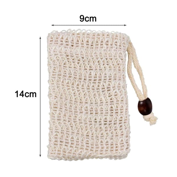 10 stk 9x14 bomull og lin såpepose - brune treperler