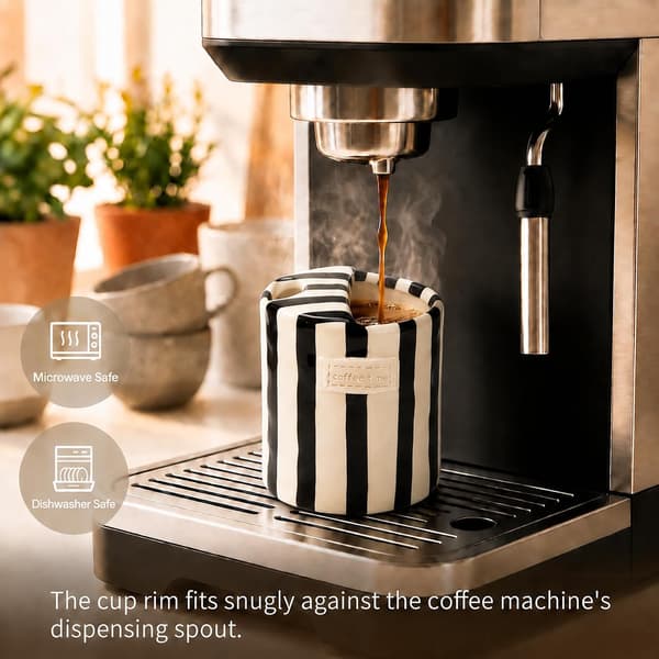 Keramisk kaffemugg med halvt lock, 350 ml kaffemugg att ta med