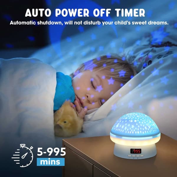 Sopp stjerneprojektorlampe - utseendefarge: blå