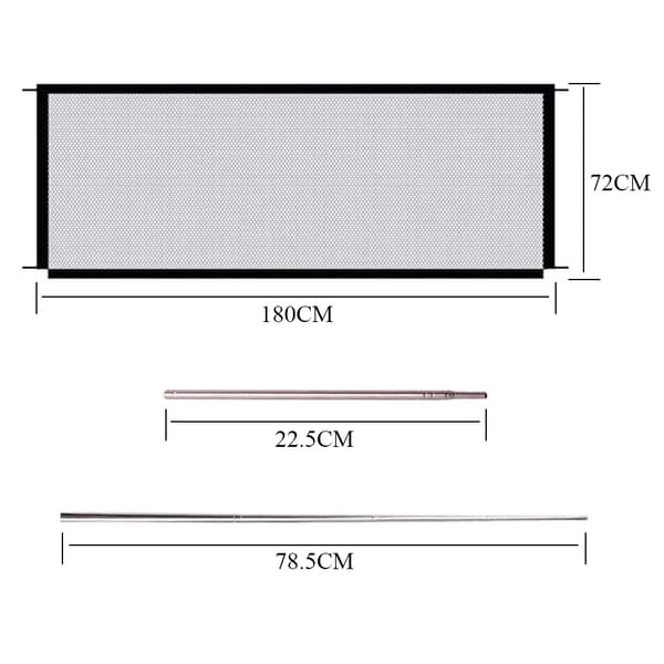 Hundgrind - Ingen stansning - Stor 1,8M*72CM