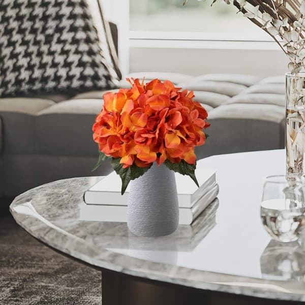 Hortensia kunstig blomst orange