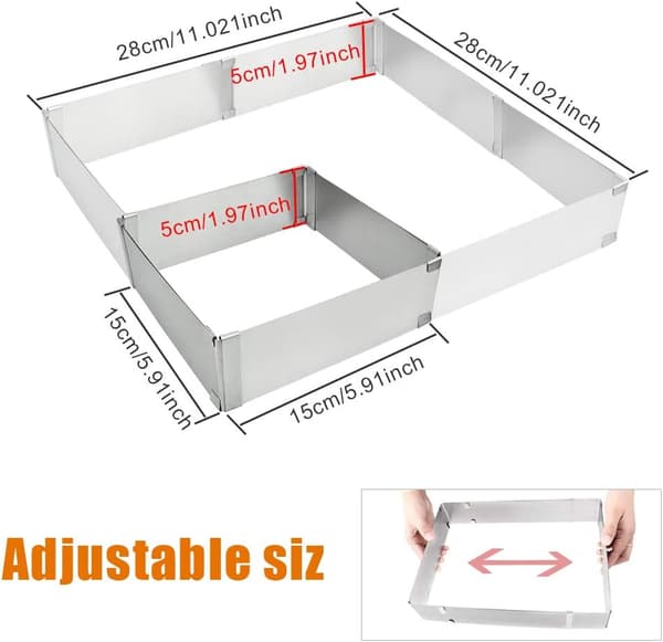 Mousse kageform - [Farveboks] 15*15~27,5*27,5cm