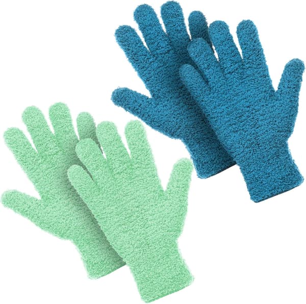 2 par - dammhandskar (cyan/ljusblå)
