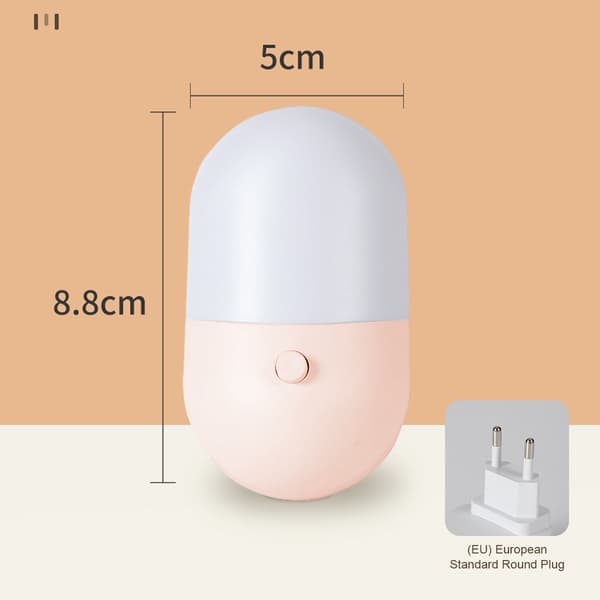 LX-2 stk Mini nattlys plug-in-rosa-0,4W