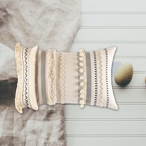 Beige kugle 30x50cm pudebetræk