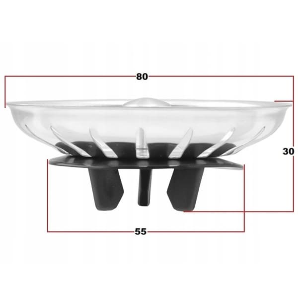 4-pakning - Propp til IKEA Kjøkken Atlant / Domsjö / Sil for Vask - Kurvventil 200 4-Pack