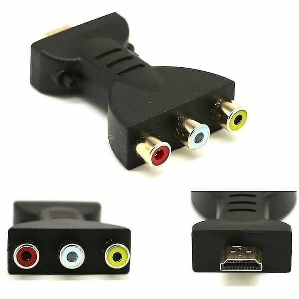 1kpl-sovitin-HDMI-AV-punainen, valkoinen ja keltainen sovitin