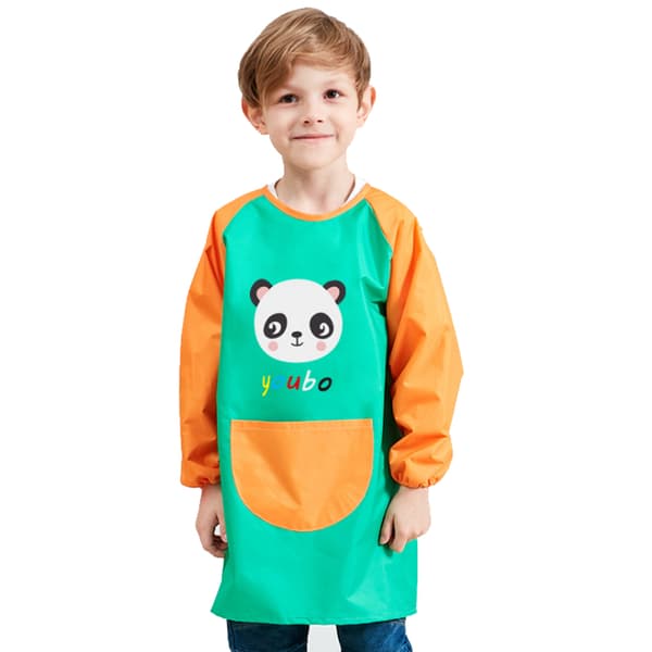 Vanntett male-forkle med lange ermer - Grønn Panda Medium