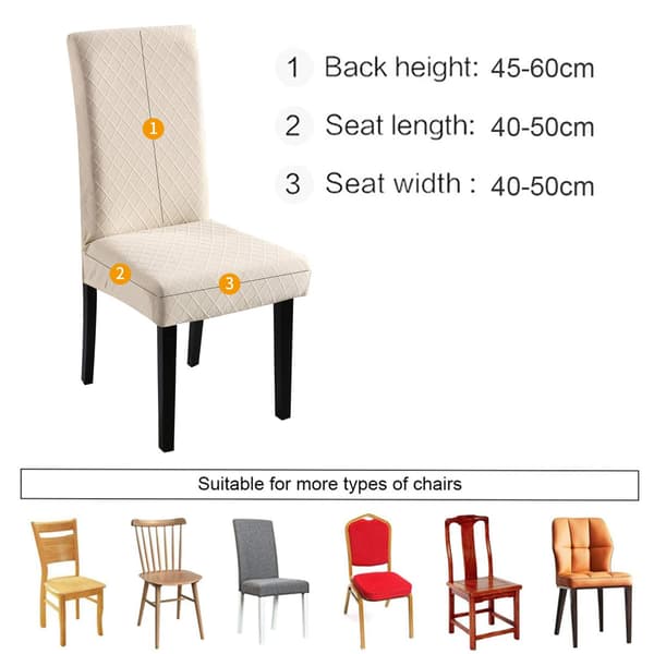 4-pack jacquard stolsöverdrag-beige-45cm*45cm