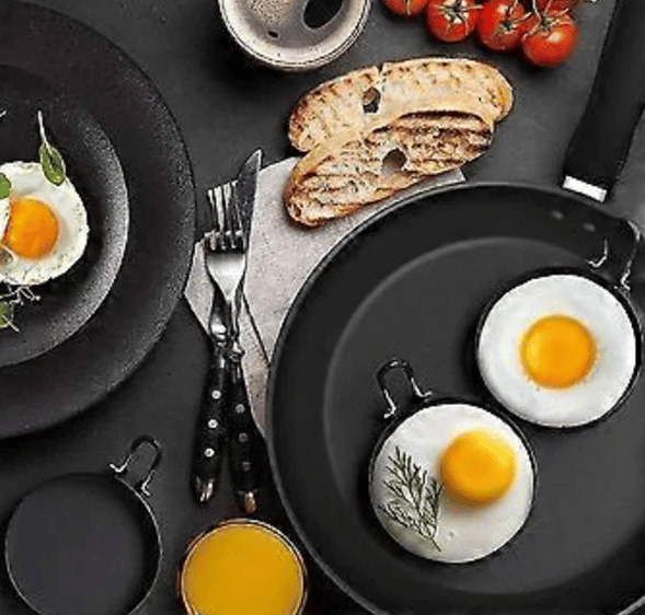 Äggringar, 4-pack äggringar i rostfritt stål, äggsteknings- och omelettformar