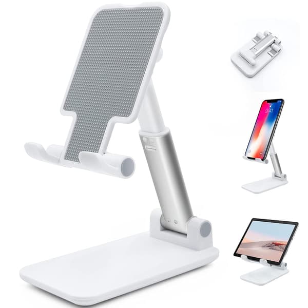 CCT9-2 Sammenfoldelig Telefonholder-Svamp Telefonversion Hvid