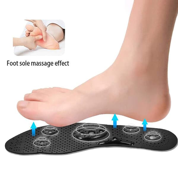 1 par 8 magnetiske massageindlægssåler - sort version ca. 27CM (40-44)