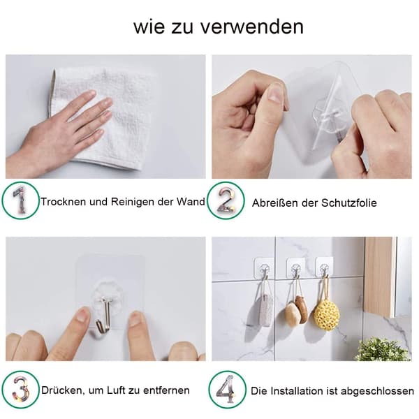 10 stk selvklebende kroker