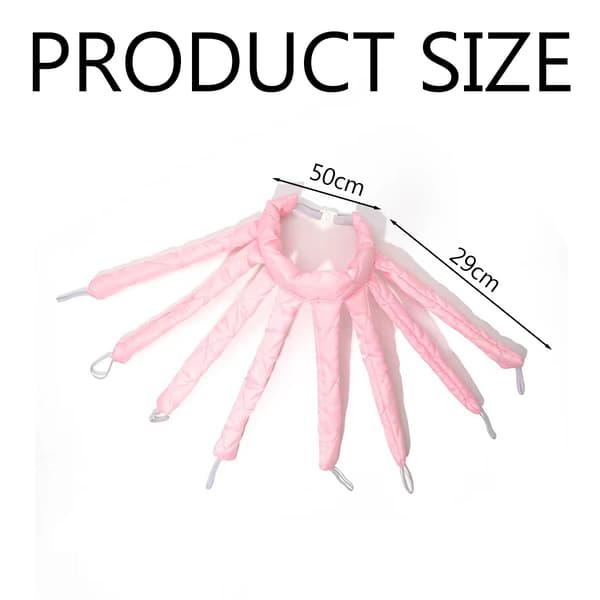 Bläckfisk Lazy Curling Iron Pannband - Rosa