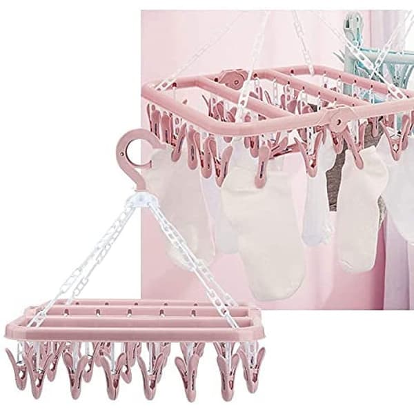 Nordisk Rosa 32 Klips-Klesstativ