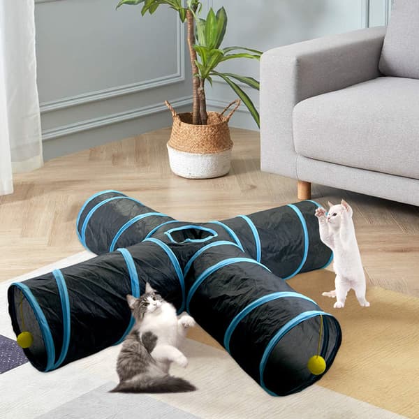1 stk. Pet Runway Katteborevalse-B02134 Sort Firevejs-OPP Taske