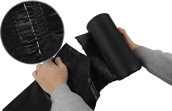 100 soppåsar med dragsko för köksbehållare, extra tjocka, bärbara