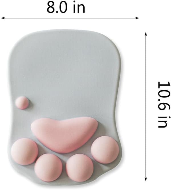 Søt musematte med kattepote for håndleddet