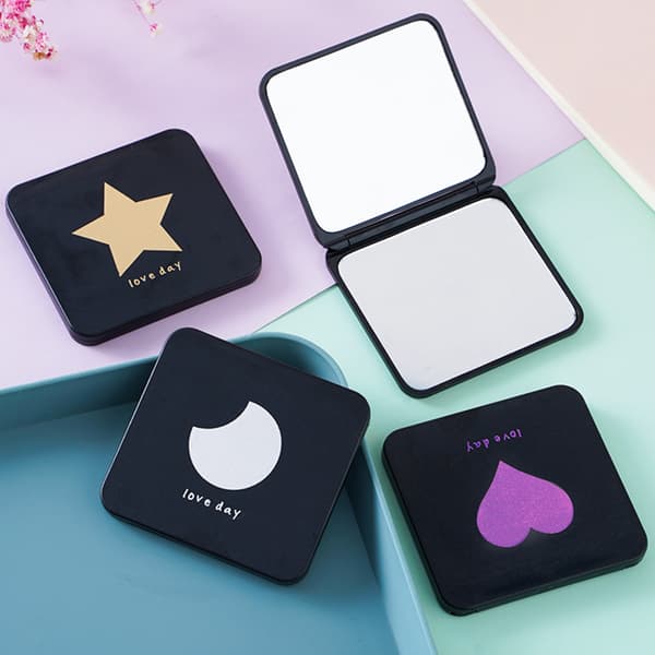 Bærbart sødt mini makeup-spejl - månestil