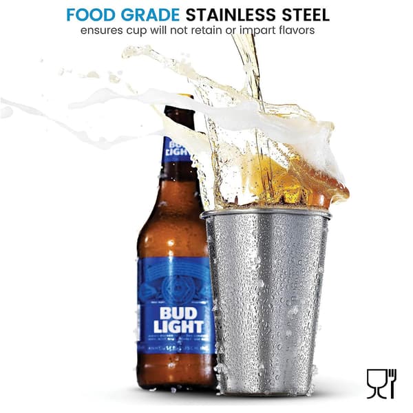 5 STK ølkrus i rustfrit stål - 260ML (350 stykker/stykke) - rustfrit stål farve