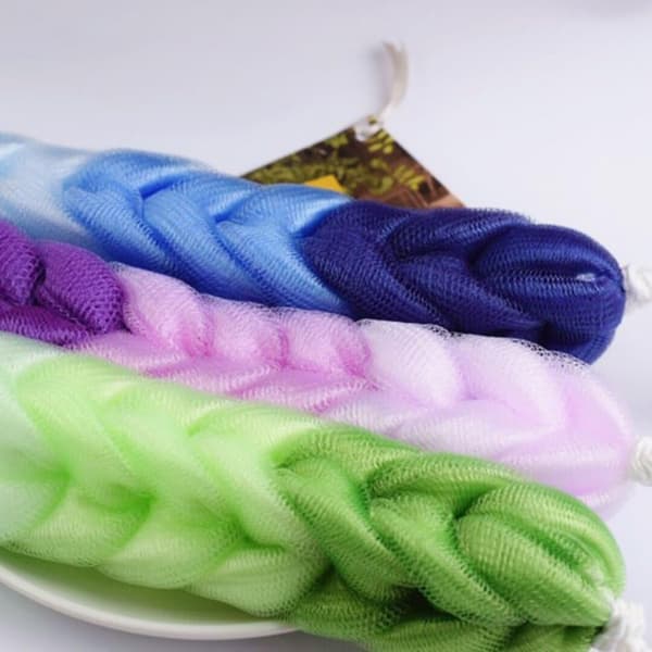 3 st badsvampar - gradient lila + gradient grön + gradient blå