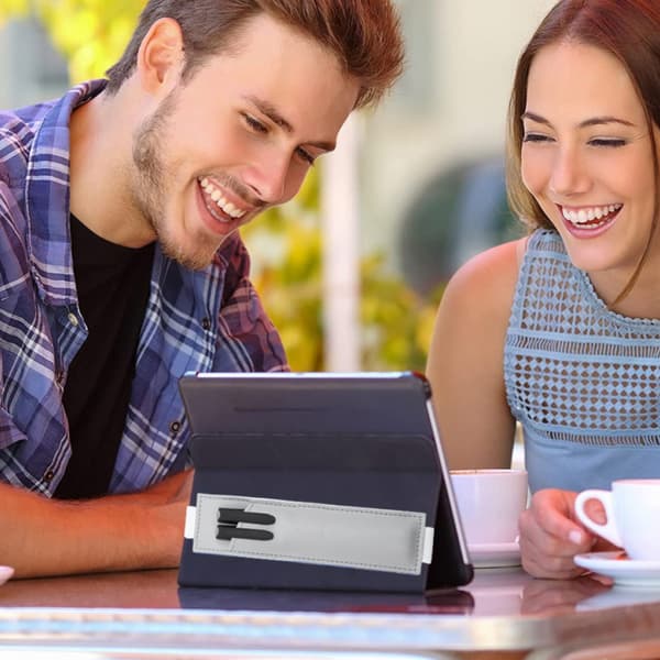 Penalhus med elastikbånd, penneholder til notesbog