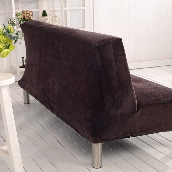 Sofföverdrag-Plysch Kaffe Bäddsoffa Queen Size (L)