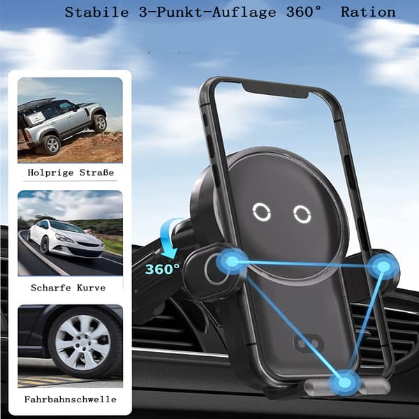 LX-Car trådløs lader-S20 Svart