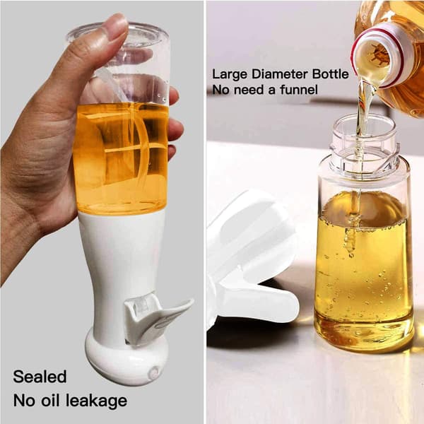 200 ml glassoljeflaske - hvit