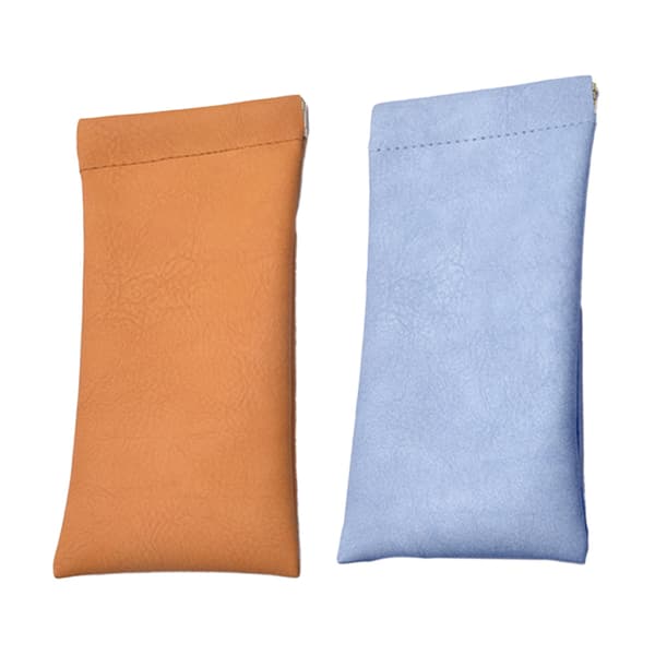 2 stk. solbrilleopbevaringspose - blå + orange