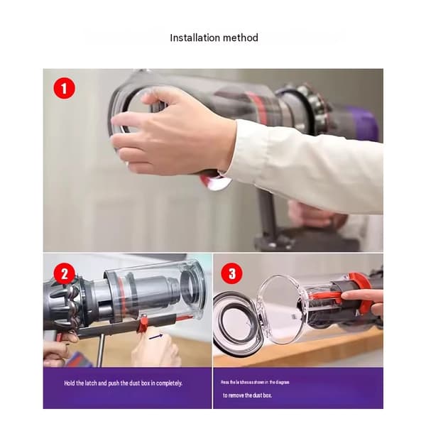 Erstatningsstøvbeholder til Dyson V11 & V15 håndholdte støvsugere (amerikansk version / lang model)