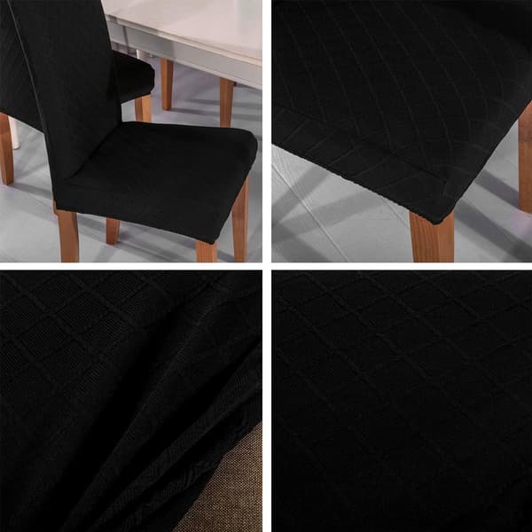 4 kpl jacquard-tuolinpäällinen - musta - 45cm*45cm