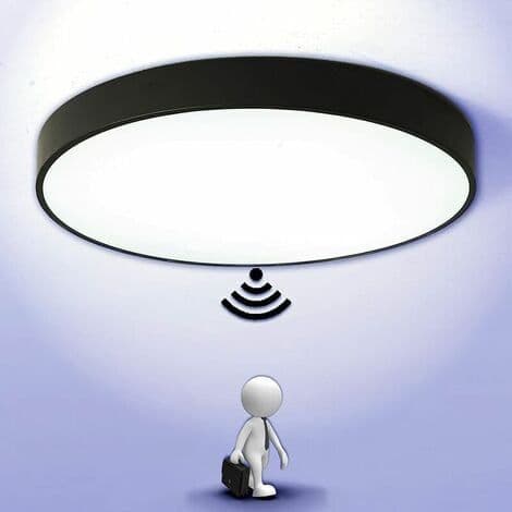 LED loftlampe rund 30CM-18W sort