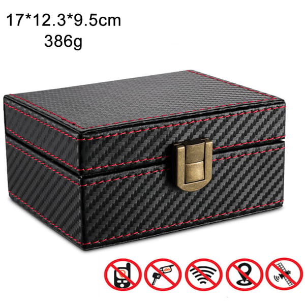 Kolfiber stor storlek (17*12,3*9,5cm) bilavskärmad nyckellåda
