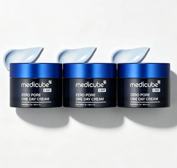 Medicube Poreless Day Cream - Fuktighetskrem for porer og fet hud 3pcs