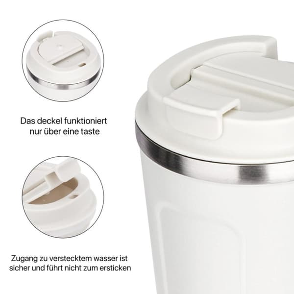 Andre generasjons kaffekopp 380ML blå - termokopp i rustfritt stål