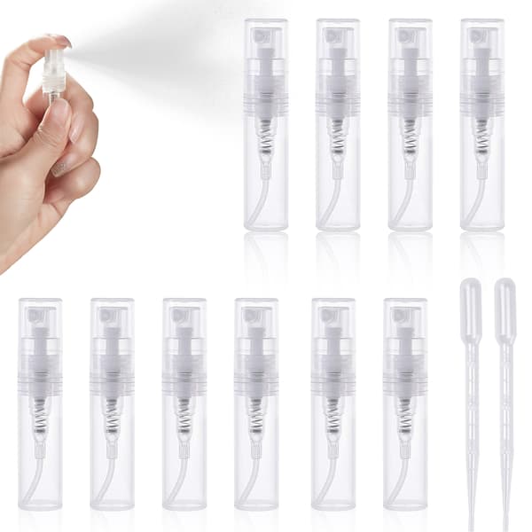 20 mini sprayflasker - 3ML transparent + 3ML dropper