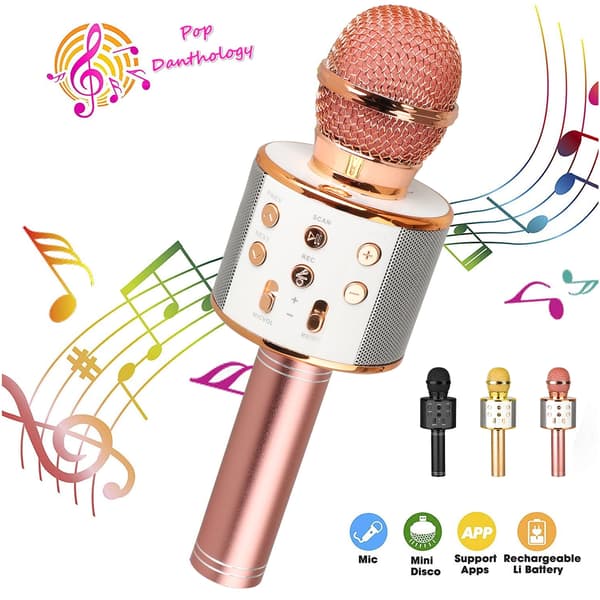 LX-ruusukultainen langaton Bluetooth-mikrofoni