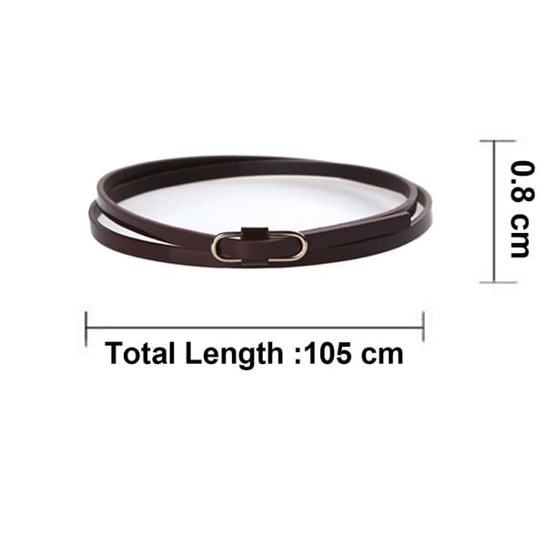 105-125 Glatt spenne damebelte - Brun