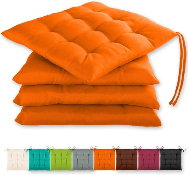 4 orange 40*40cm-Vinter tykke perlebomuldssædehynder
