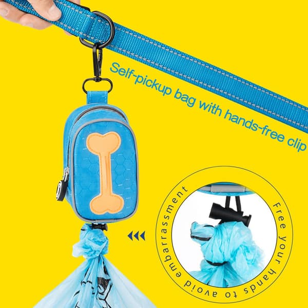 Hundetaskeholder med snorclips og elastiksnor