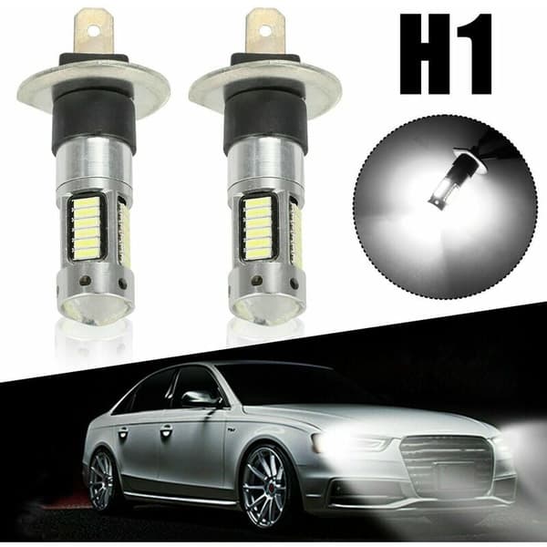 2st Bil LED Dimljus - Vit - H1 Konstant Ljus