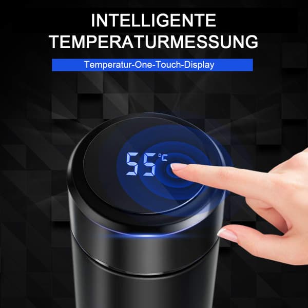 Smart Termoskopp - Digital Skjerm - Svart 500ml
