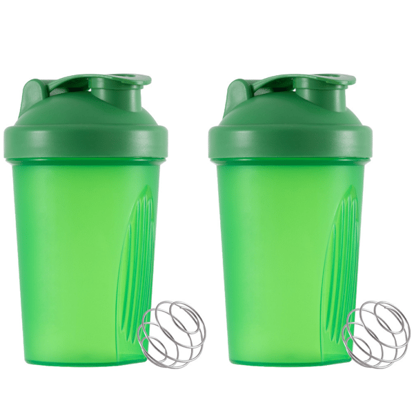 2-pack proteinpulver sportflaska - grön